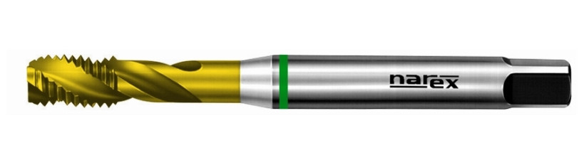 Závitník strojní DIN 371, ISO2, HSSE V3, 223044, M8 /2210/ TiN, zelený pruh