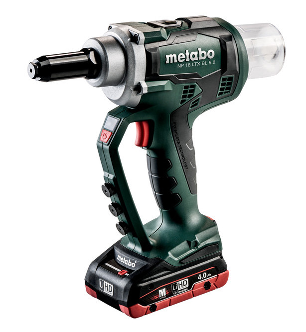 METABO NP 18 LTX BL 5.0 (2x4Ah) aku nýtovací pistole