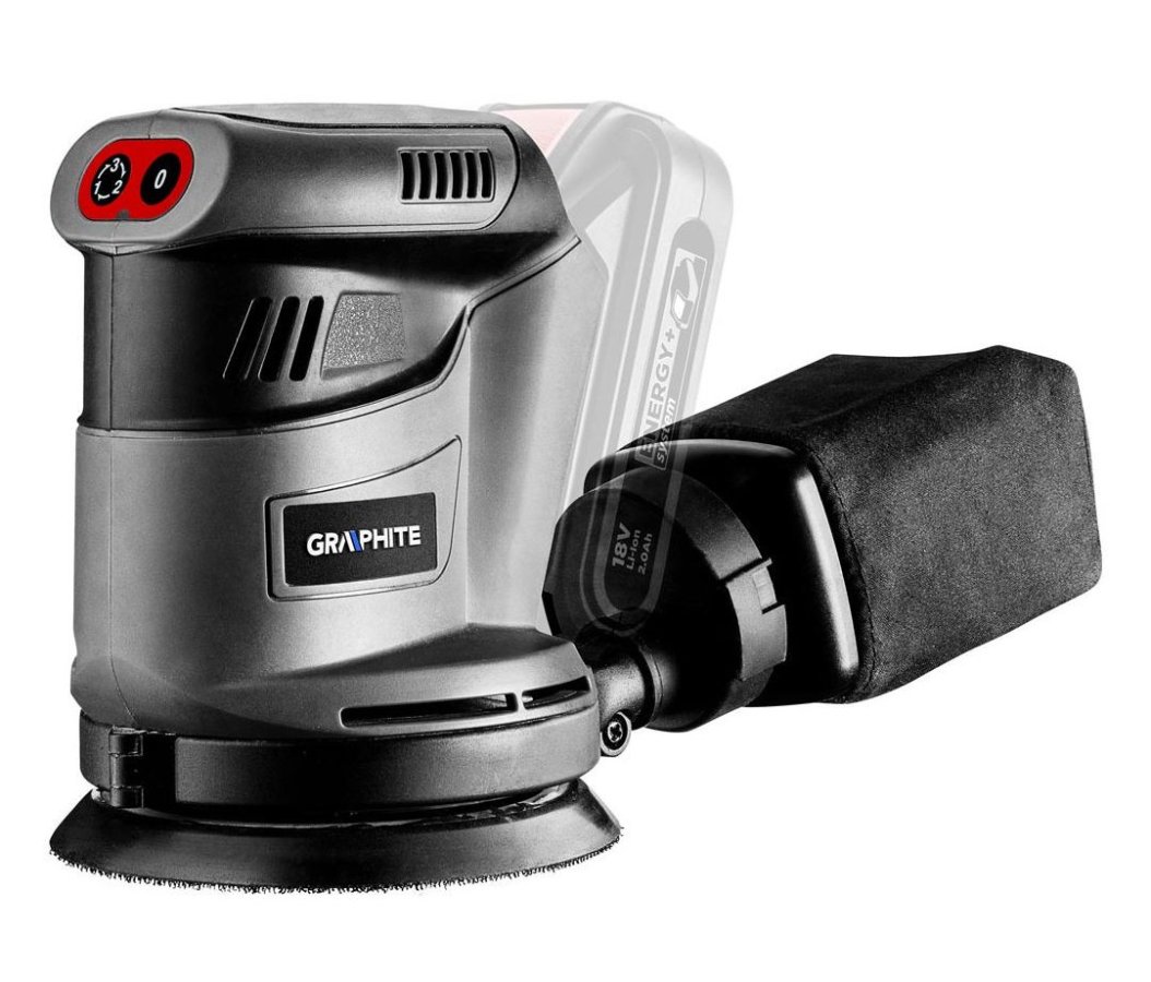 GRAPHITE ENERGY+ 58G014 aku excentrická bruska LiIon 18V LiIon bez akumulátoru
