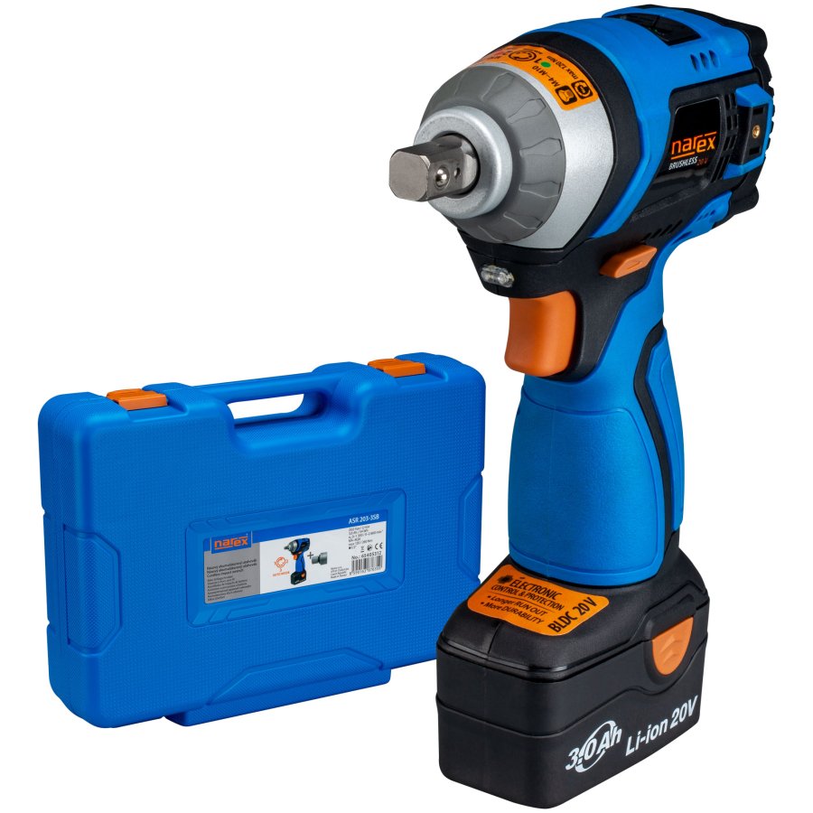 NAREX ASR 203-3SB (2x3Ah) 1/2" bezuhlíkový aku rázový utahovák s regulací