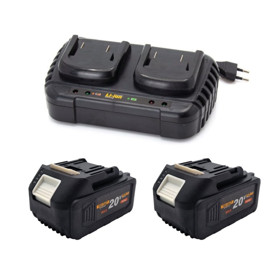 PROCRAFT S20-4/20-2 sada 2x baterie 20V 4Ah 20/4 a dvojnabíječka 20/2, ORIGINÁL