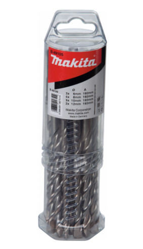 MAKITA B-49080 sada vrtáků SDS+ V-Plus 12 dílů Obrázek