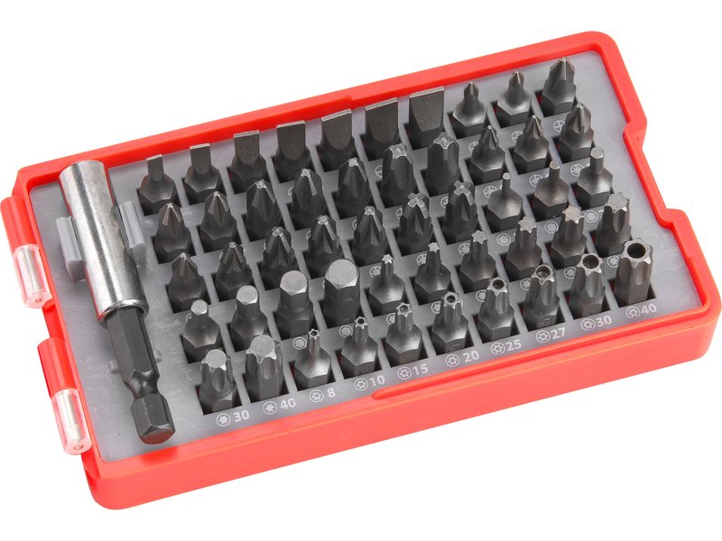 EXTOL PREMIUM 8819642 sada bitů s magnetickým držákem, 51ks CrV Obrázek