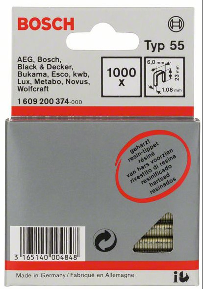 BOSCH spony typ 55, 23/6mm 1000ks 1609200374 Obrázek