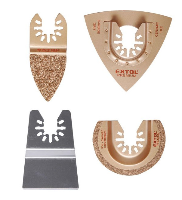 EXTOL PREMIUM 8803822 sada nástrojů na obklady do oscilačních brusek 4ks Obrázek