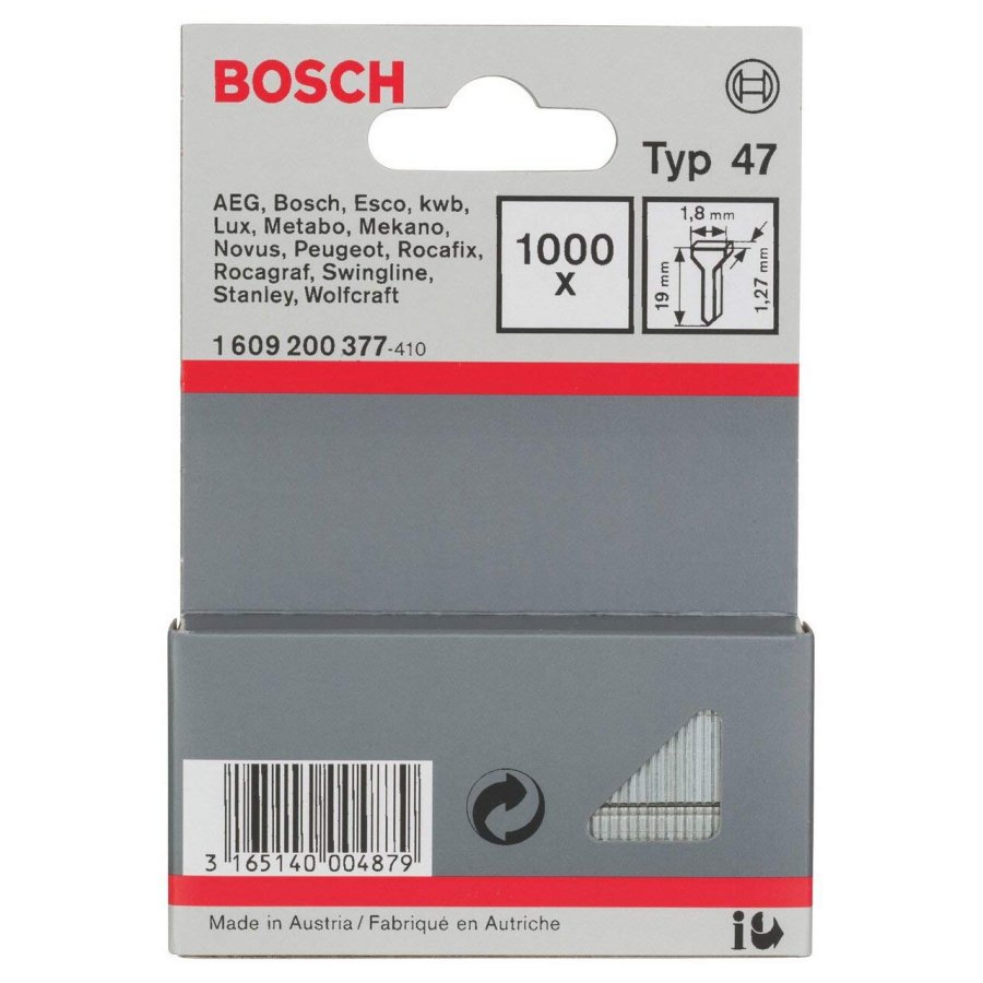 BOSCH hřebíčky typ 47, 23mm, 1000ks, 1609200378 Obrázek