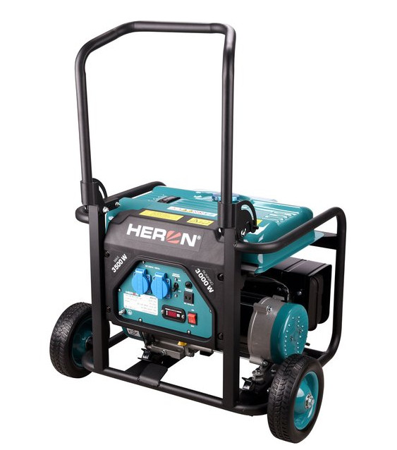 Elektrocentrála benzínová Heron 7,4HP/3,5kW, podvozek Obrázek