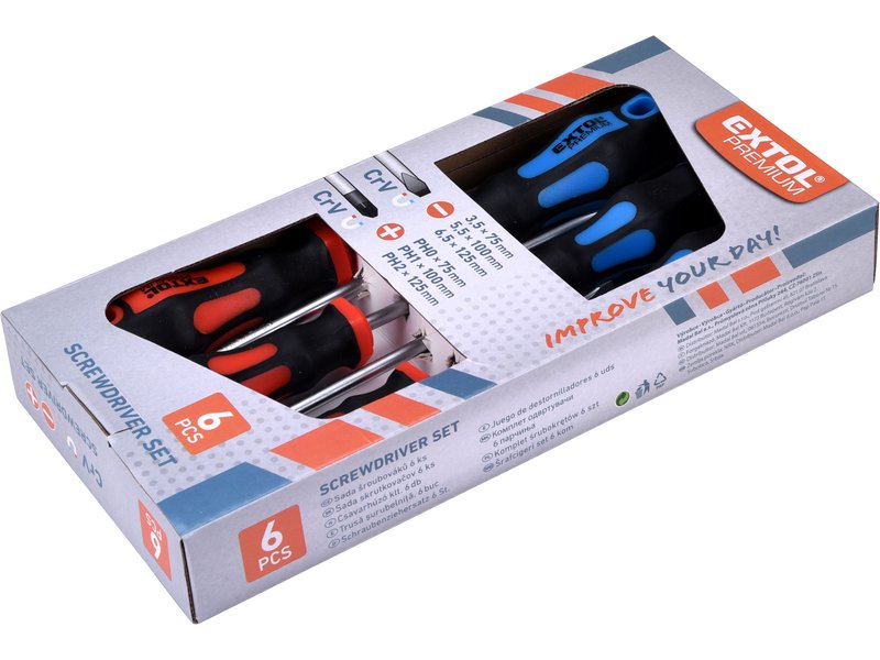 EXTOL PREMIUM 8819256 sada šroubováků 6ks CrV Obrázek