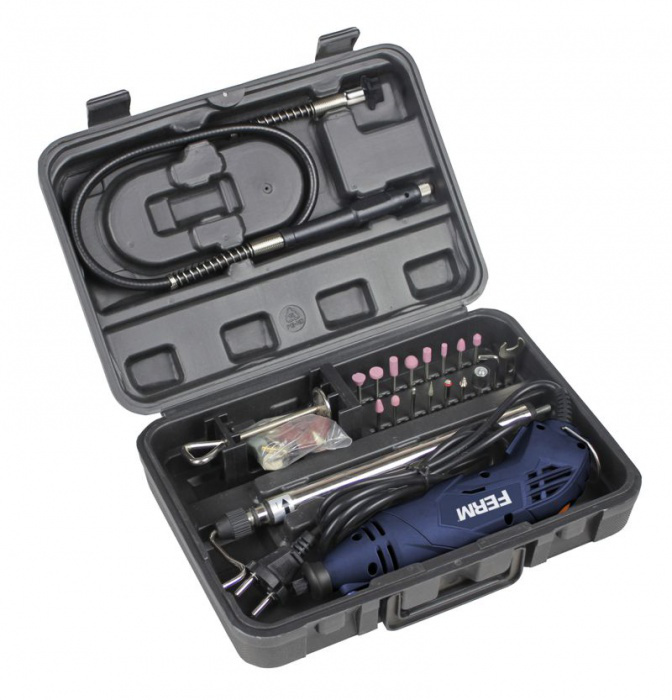 FERM CTM1017 modelářská přímá bruska | Set Obrázek