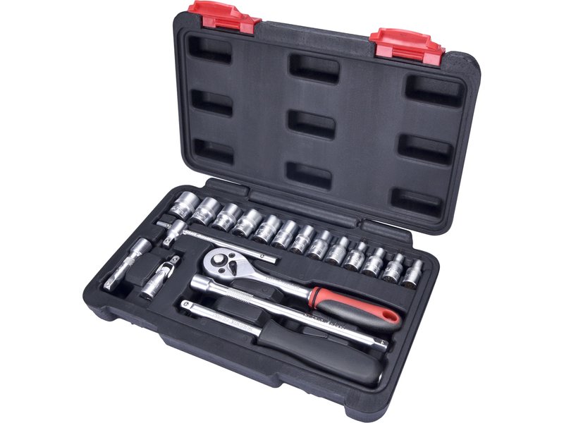 EXTOL PREMIUM 8818309 gola sada nástrčných hlavic 1/4" 19ks Obrázek