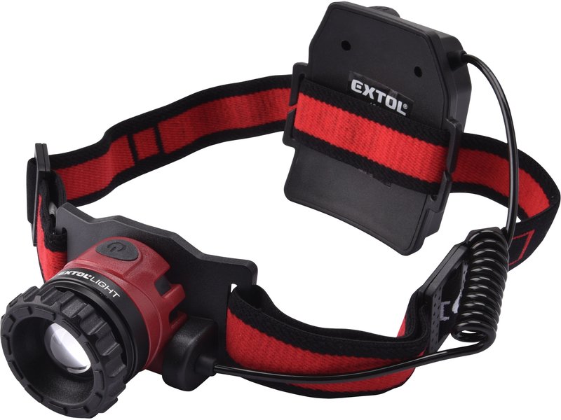 EXTOL LIGHT 43190 čelovka nabíjecí 450lm 10W CREE XPL LED, USB, ZOOM Obrázek