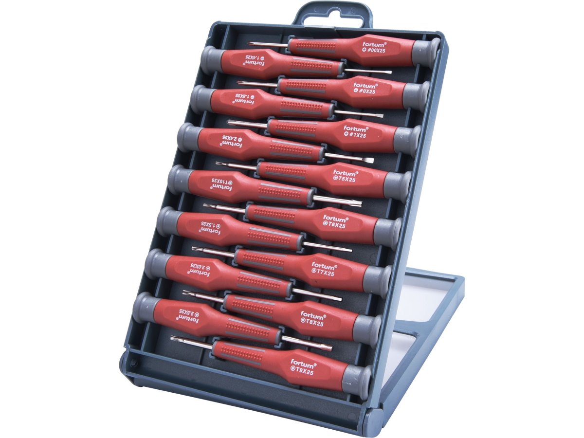 FORTUM 740802 sada hodinářských šroubováků 15ks CrMoV Obrázek