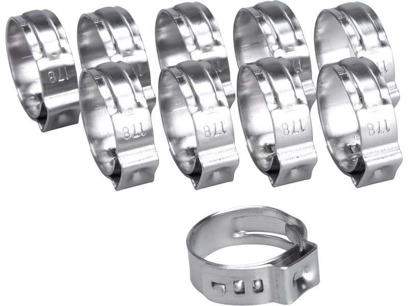 EXTOL PREMIUM 8865175 sada spon na hadici 10ks, 14,6-17,8mm, INOX Obrázek