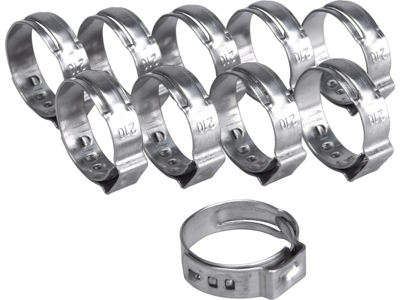 EXTOL PREMIUM 8865178 sada spon na hadici 10ks, 17,8-21,0mm, INOX Obrázek