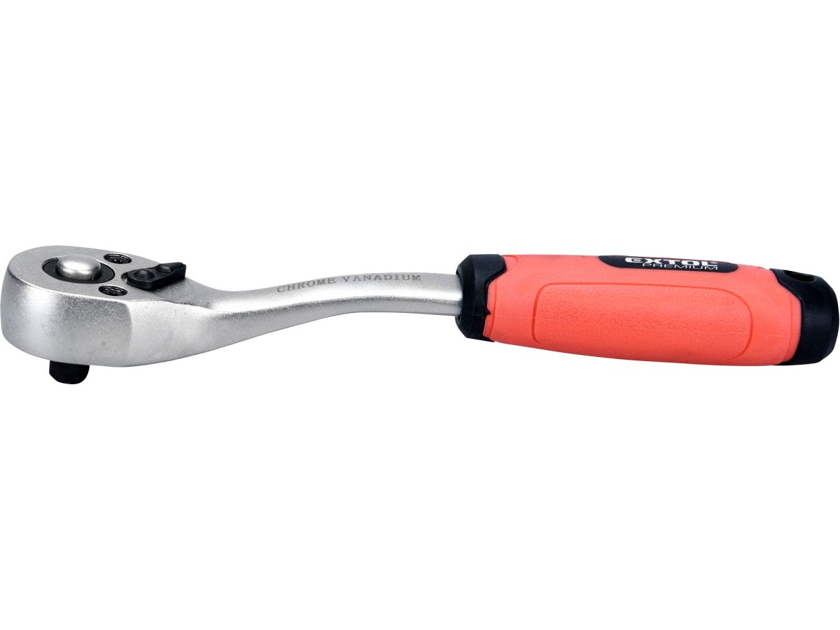 EXTOL PREMIUM 8816454 ráčna 1/4" prohnutá 45 zubů CrV Obrázek