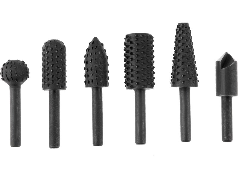 EXTOL PREMIUM 8803701 rašple rotační stopkové do dřeva, sada 6ks Obrázek