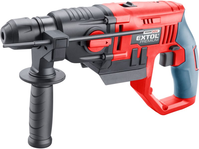 EXTOL PREMIUM 8891819 aku vrtací kladivo SDS+, 20V LiIon, SHARE20V, bez akumulátoru Obrázek