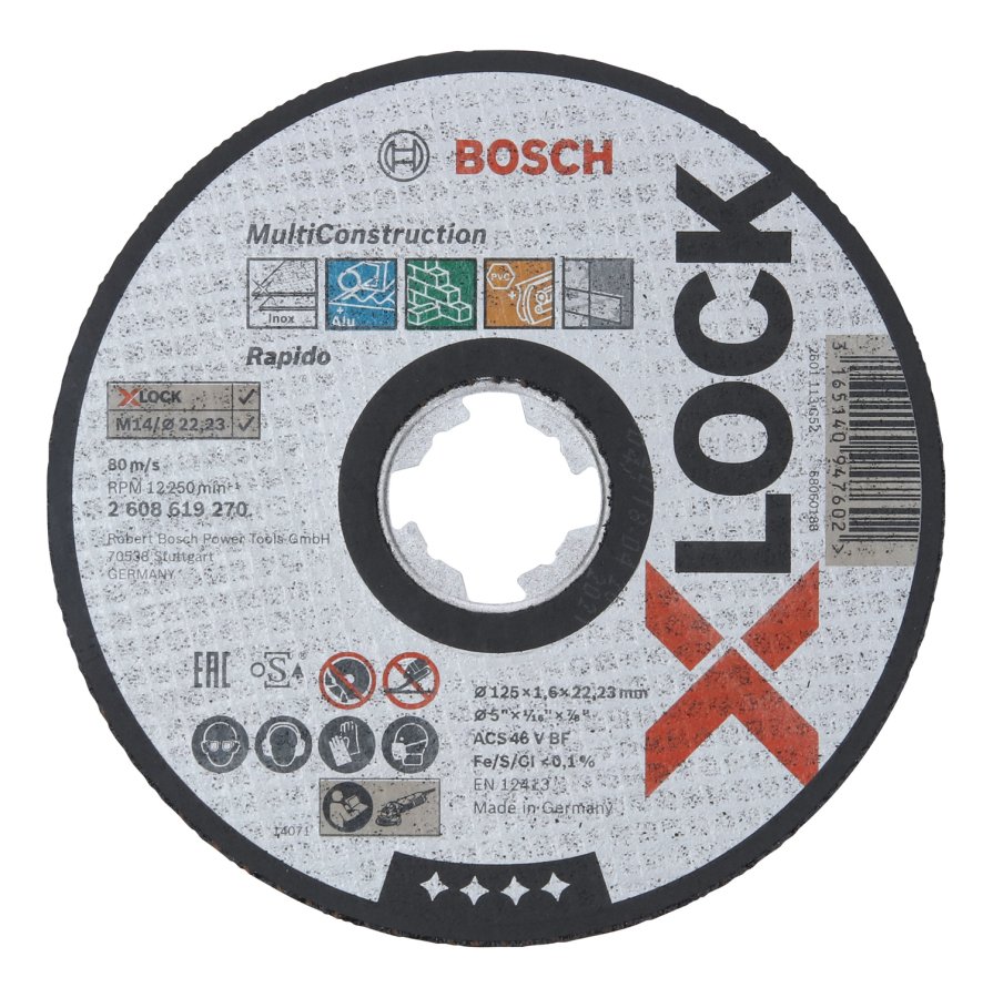 BOSCH Multi Material univerzální dělící kotouč X-LOCK (125/1.6 mm) Obrázek