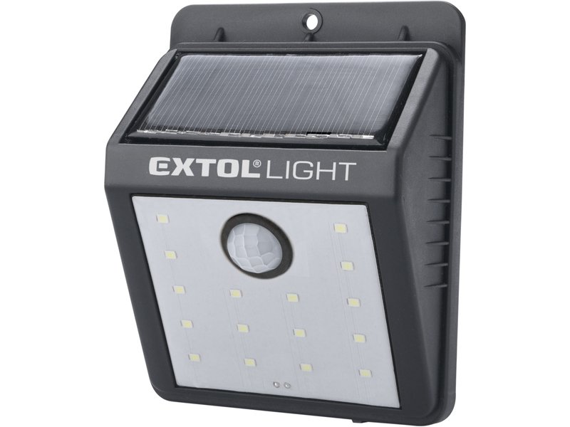 EXTOL LIGHT 43130 nástěnné solární světlo s pohybovým sensorem, 120lm Obrázek