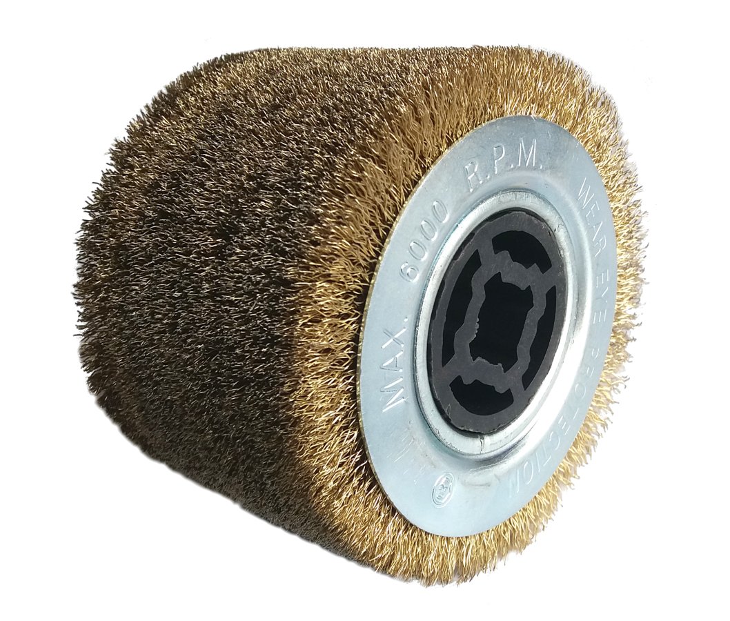 XTline XT393003 kartáč ocelový pomosazený 120x100mm pro satinační brusku XT105350 Obrázek