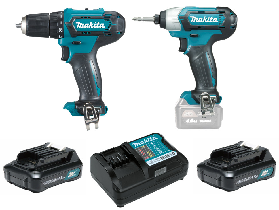 MAKITA CLX224X aku vrtačka DF333DZ+utahovák TD110DZ, 2x Li-Ion 12V/1,5Ah Obrázek