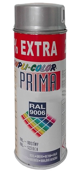DUPLI-COLOR PRIMA RAL 9006 sprej šedý - bílý hliník 500ml PR9006.5 Obrázek