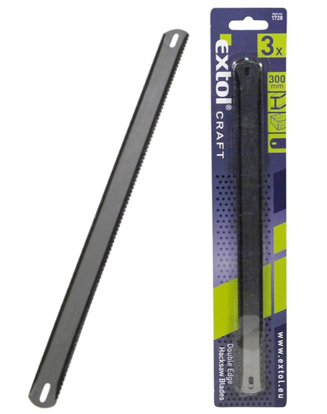 EXTOL CRAFT 1728 plátky pilové na kov a dřevo oboustranné, 300mm, bal. 3ks Obrázek