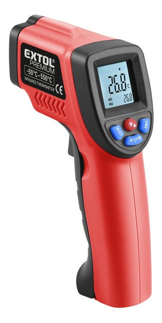 EXTOL PREMIUM 8831302 bezkontatktní infračervený teploměr IR Obrázek