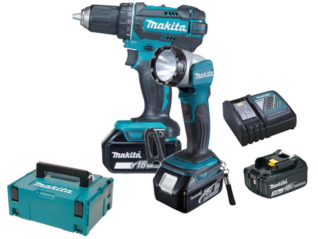 MAKITA DDF482RFJ1 aku vrtací šroubovák se svítilnou 18V/3Ah 3xaku Obrázek