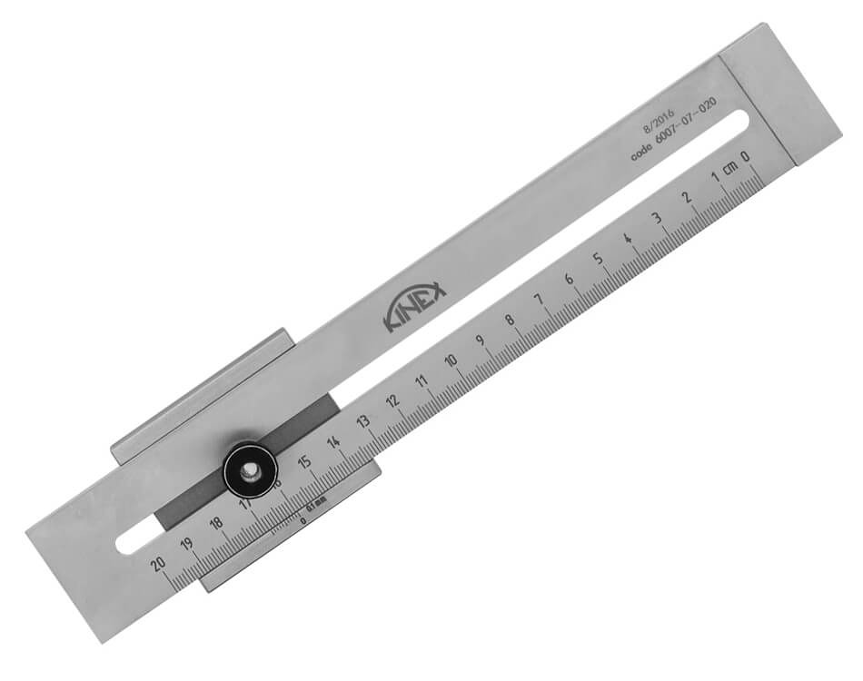 KINEX 6007-07-015 přípravek na orýsování s mm stupnicí, NEREZ, 150mm Obrázek