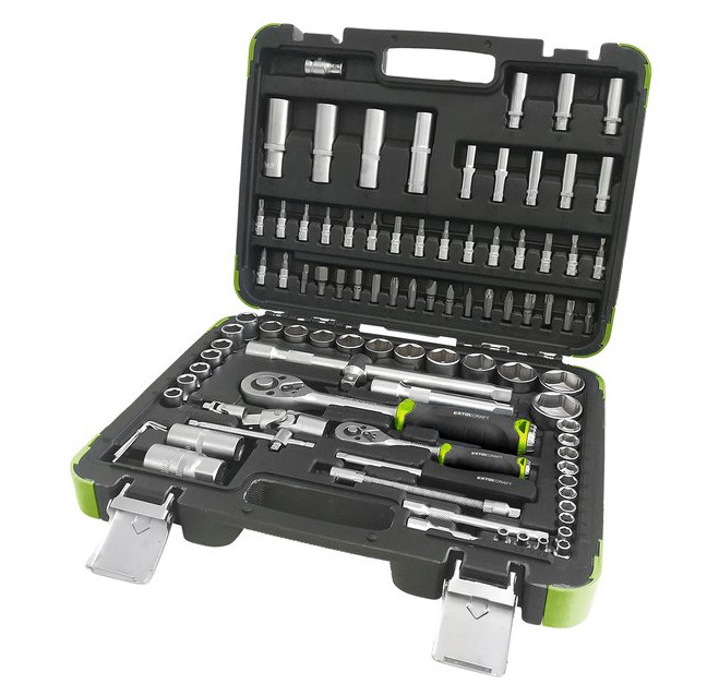EXTOL CRAFT 918094 gola sada 94ks 1/4" a 1/2" CrV Obrázek