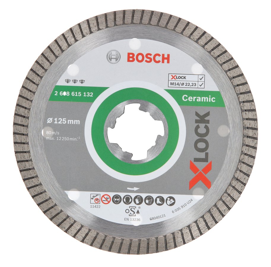 BOSCH diamantový řezný kotouč na keramiku 125x22,2mm X-LOCK, best for Ceramic, 2608615132 Obrázek