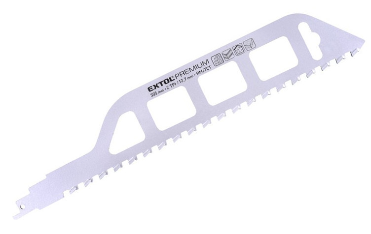 EXTOL PREMIUM 8806300 plátek do pily ocasky s SK zuby na cihly 305x50x1,5mm Obrázek
