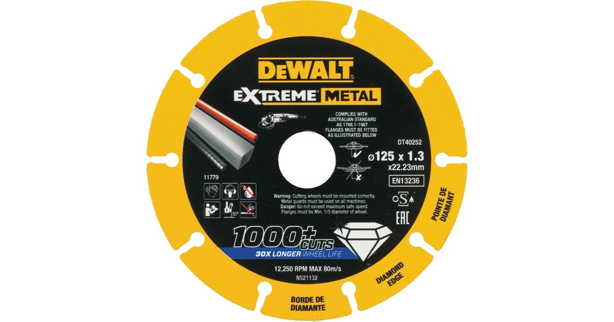 DeWALT DT40252 125x22.23mm diamantový kotouč na kov Extreme Metal Obrázek