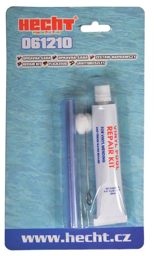 HECHT 061210 opravný set na bazény, lepidlo včetně záplat Obrázek