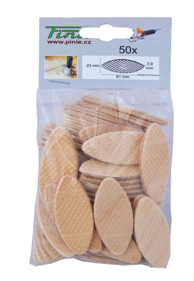 PINIE 160-1050 dřevěné spojovací lamelky 55x19x3,9 mm - 50 ks Obrázek