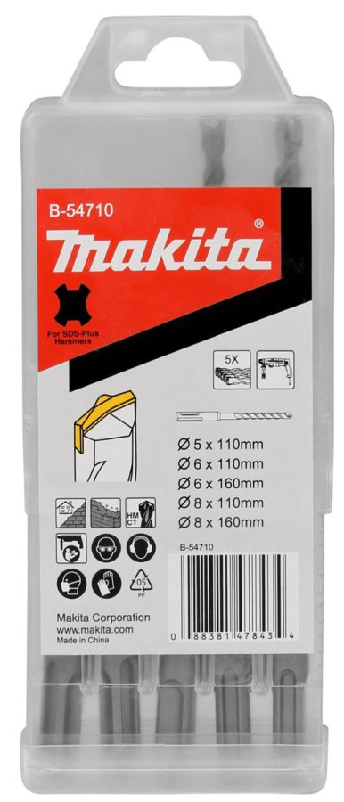 MAKITA B-54710 sada vrtáků SDS Plus 5ks Obrázek