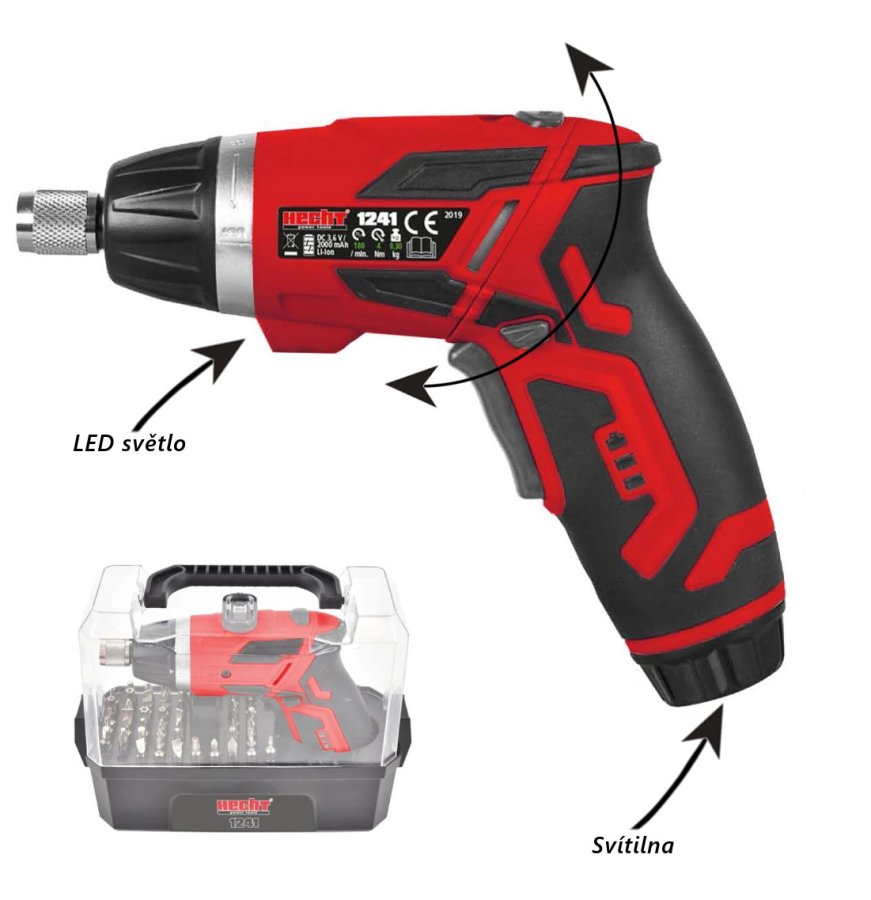 HECHT 1241 aku šroubovák LiIon 2Ah Obrázek