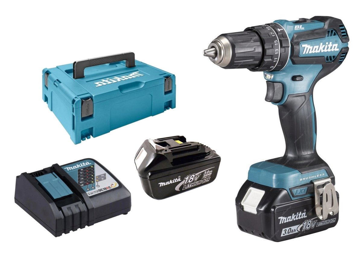 MAKITA DHP485RFJ aku bezuhlíková příklepová vrtačka Obrázek