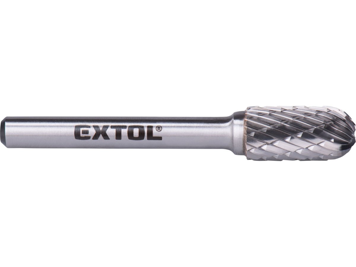 EXTOL INDUSTRIAL 8703724 fréza karbidová, válcová s kulovým čelem 10x20mm, stopka 6mm Obrázek