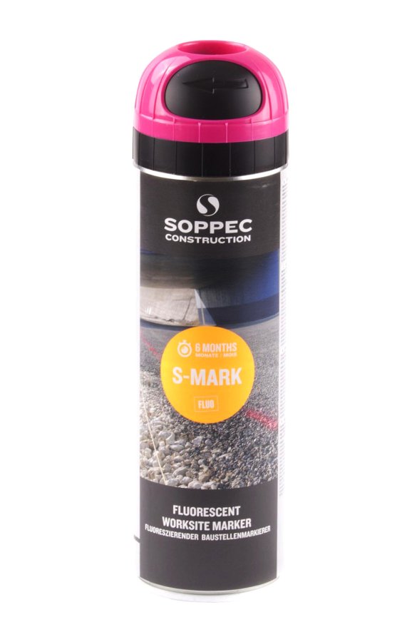SOPPEC 105017 RŮŽOVÝ značkovací sprej S-MARK FLUO 500ml fluorescentní