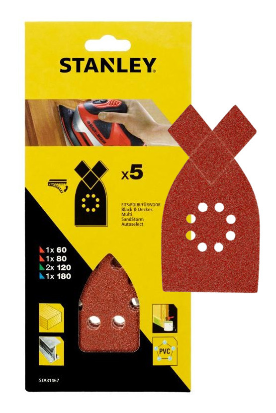 STANLEY sada výseků Z 60,120,180 suchý zip STA31467 pro KA280 Obrázek