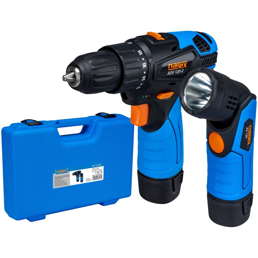 NAREX ASV 122-SET aku vrtačka + LED svítilna Obrázek