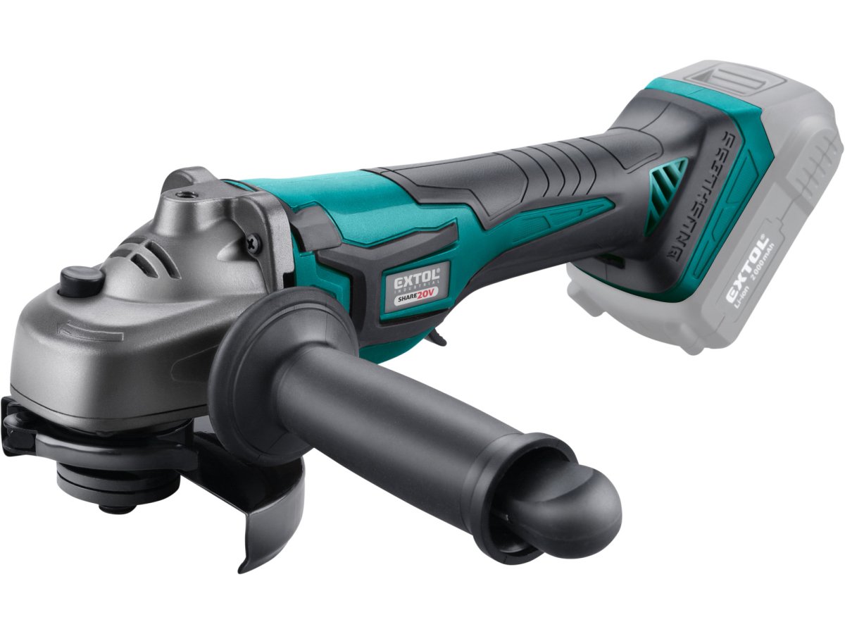 EXTOL INDUSTRIAL 8791841 aku úhlová bruska SHARE20V, 125mm, BRUSHLESS 20V LiIon bez aku