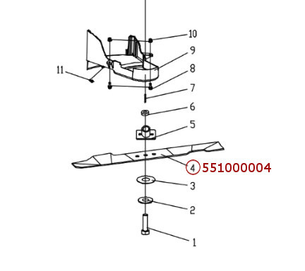 HECHT 551000004 žací nůž pro HECHT 551 SX 2019-2024