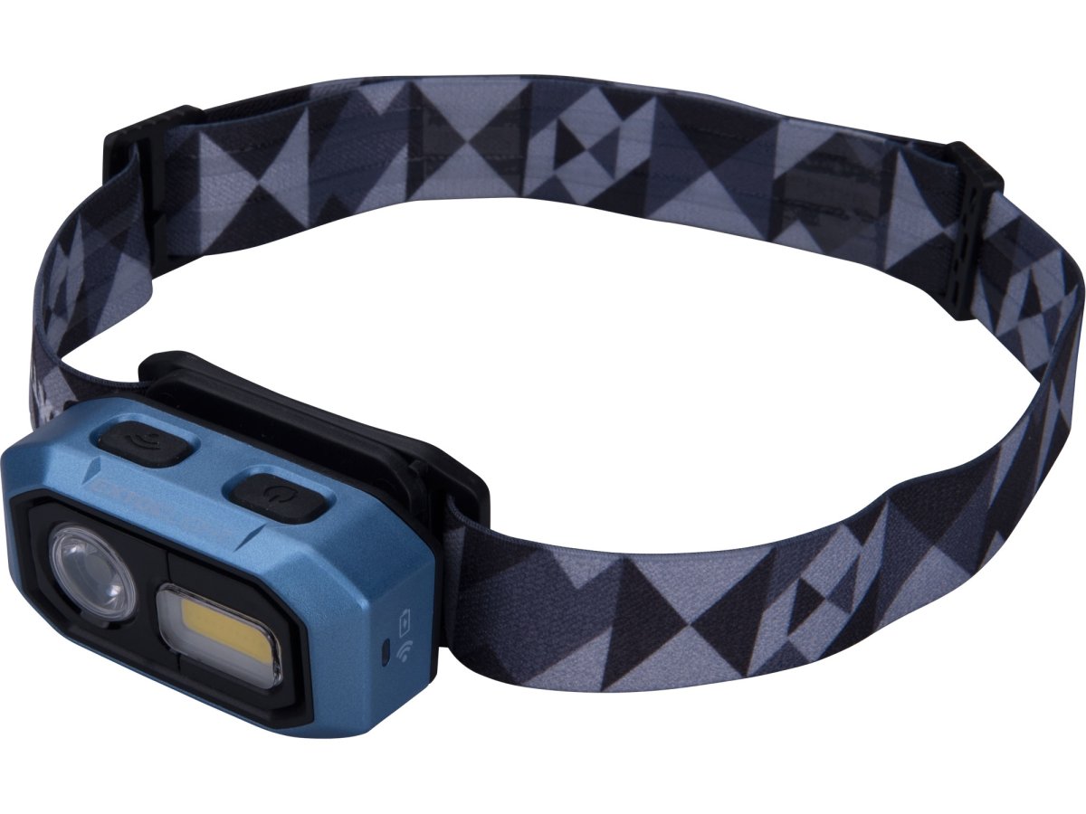 EXTOL LIGHT 43183 čelovka 480lm, nabíjecí, USB, OSRAM LED+COB LED, IR čidlo Obrázek