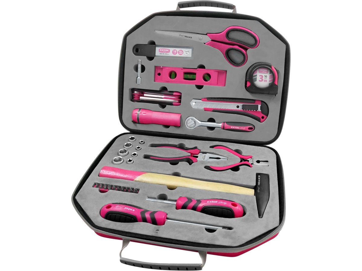 EXTOL LADY 6590 sada nářadí pro ženy 47ks, 1/4", CrV Obrázek
