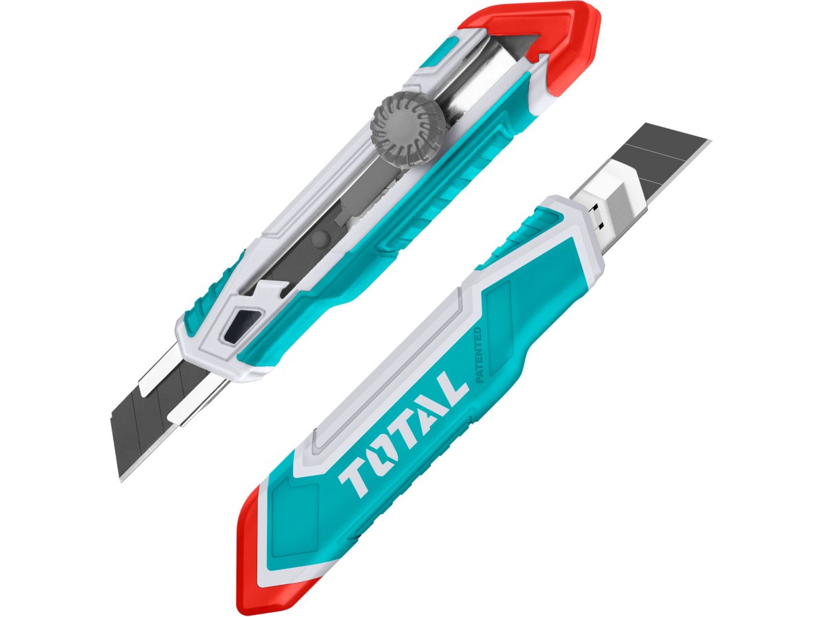 TOTAL THT511826 nůž ulamovací 18mm s kovovou výztuhou a aretačním kolečkem