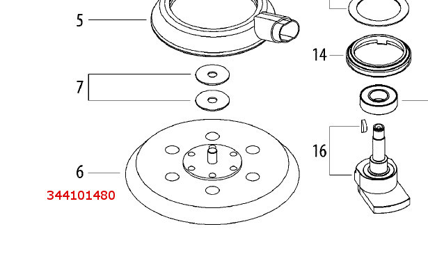 METABO 344101480 brusná deska na suchý zip pro DSX 150 Obrázek