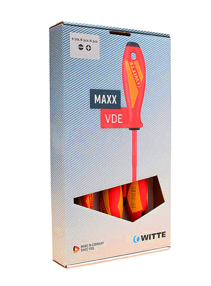 WITTE MAXX sada izolovaných šroubováků 6ks VDE PH+PL 653743516 Obrázek